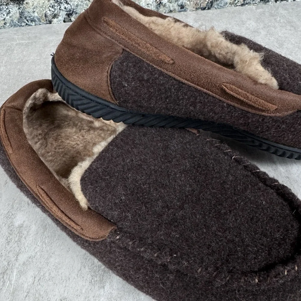RockDove Men's Hearthfire Memory Foam Moccasin Slipper Brown Size‎ 13